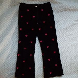 Lilly Pulitzer velvet pants hearts 6X Valentine